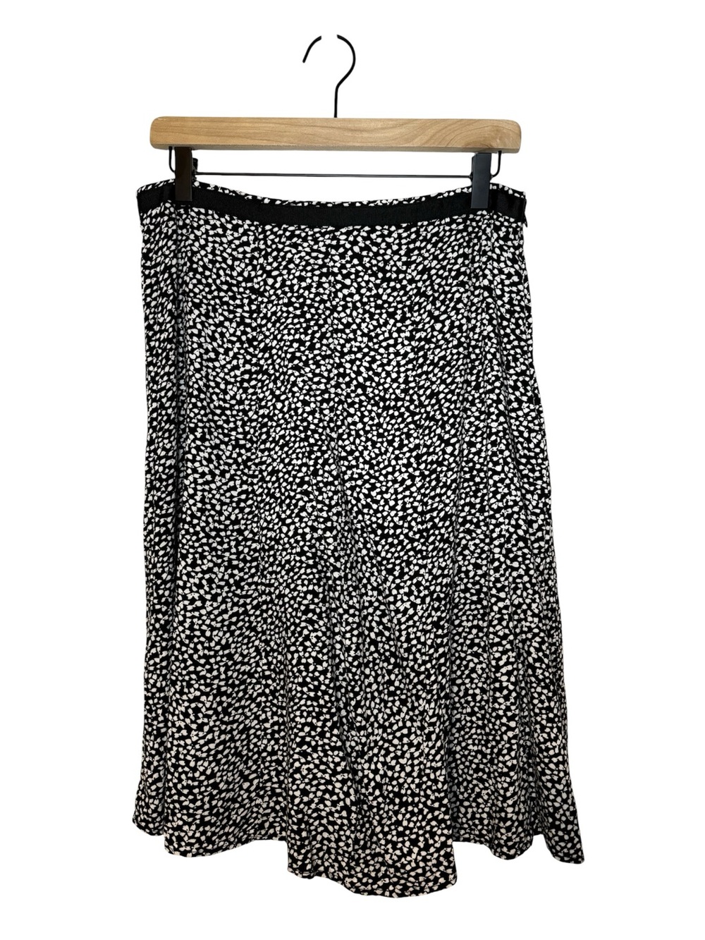 Christopher‎ & Banks Printed A-Line Skirt Size 8 Black & White Office Corporate